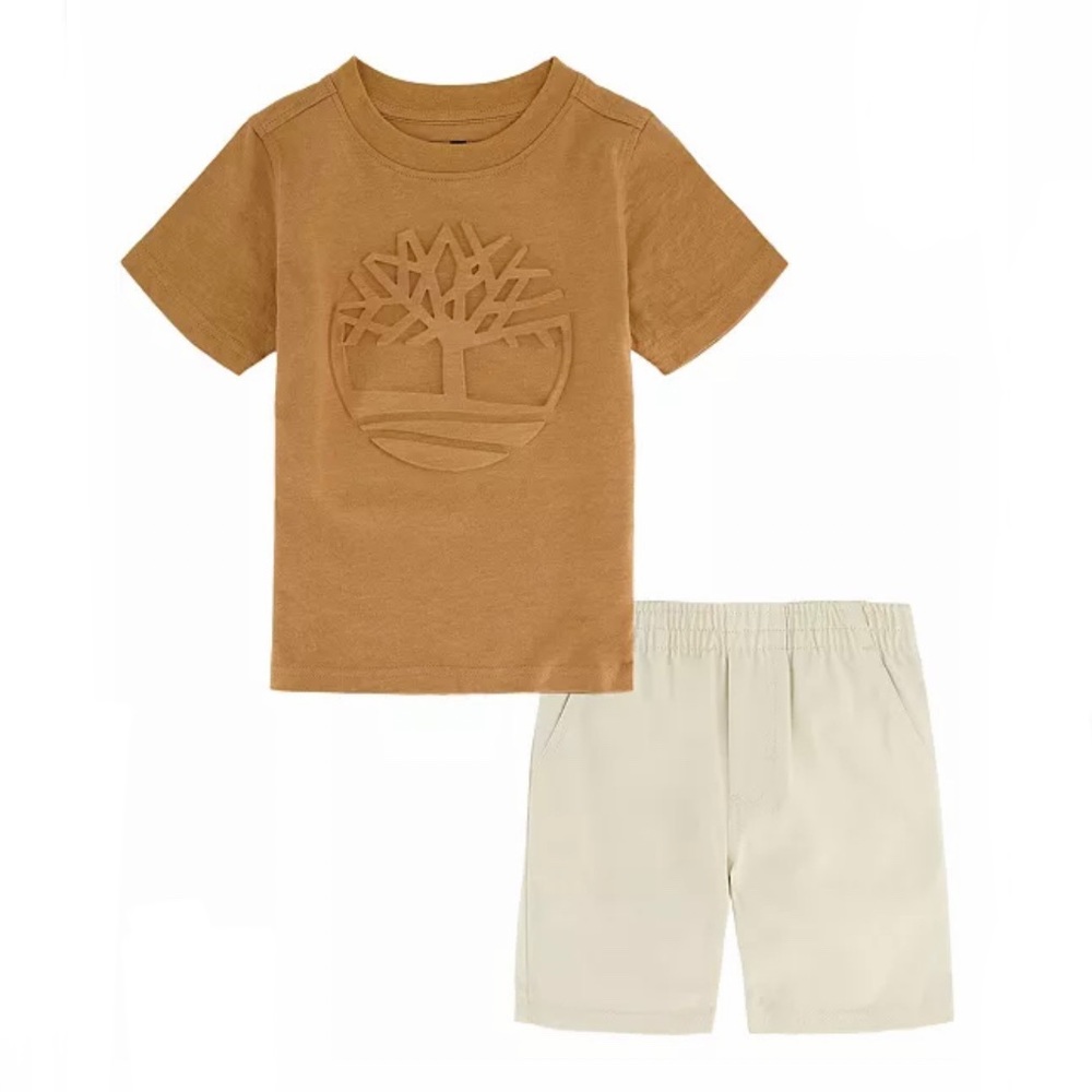 Timberland - Little Boys’ Short Sleeve T-shirt and Shorts Set (2-piece)